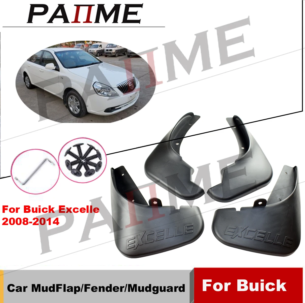 

4 PCS Car Mud Flaps Fits For Buick Excelle 2008-2014 Mudguard Splash Guards Fender Mudflaps Auto Accessories YC102075