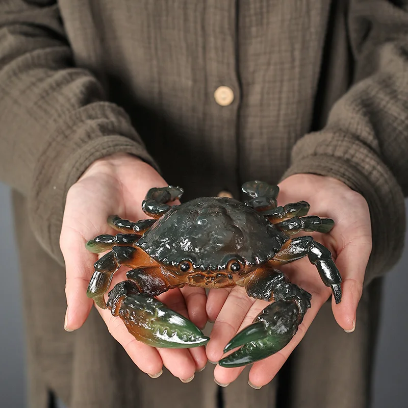 

Color Change Crab Tea Pet Ornaments, Creative Personality Can Raise Tea Play Tea Ceremony Boutique Tea Set Accessories