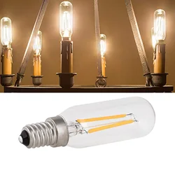 2W T25 Vintage Tubular LED Filament Bulb LED Light Bulbs SES Small Edison Screw E14 Base Warm White 2700K 20W Halogen Equivalent
