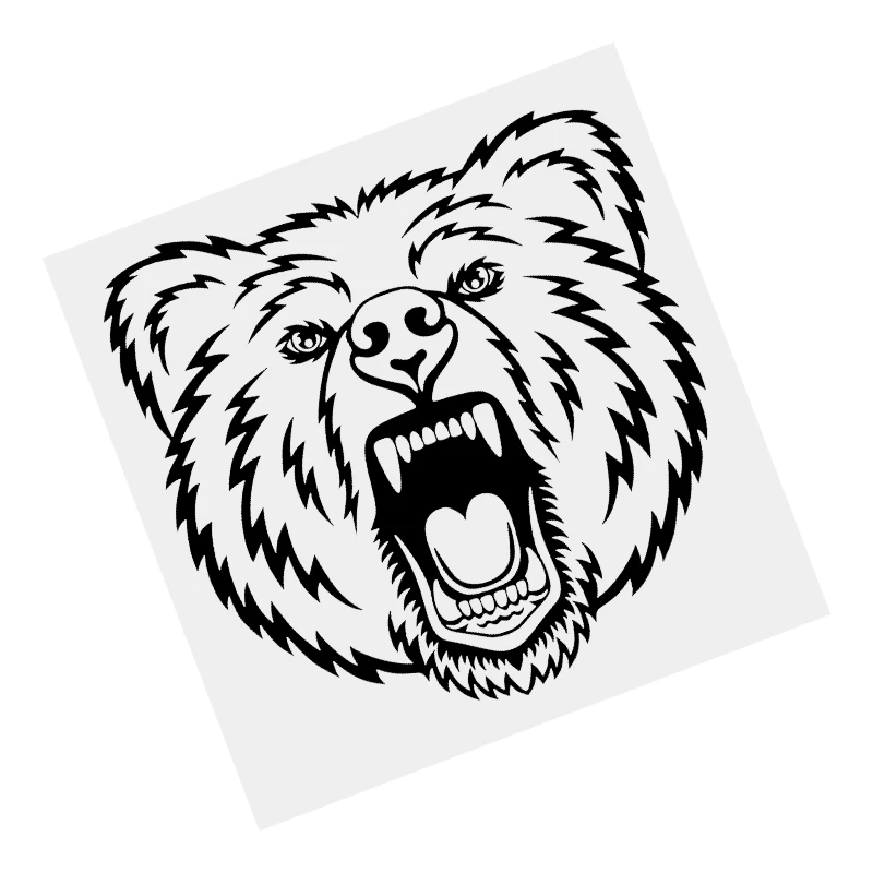 

S61394# Grin of a Bear Black Transparent Car Sticker Vinyl Decal Waterproof Decors for Motorcycle Bumper Laptop