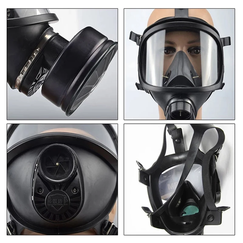 MF14/87 Type Gas Mask Full Face Mask Chemical Respirator Natural Rubber  Filter Self-Absorption Chemical Industrial Mask