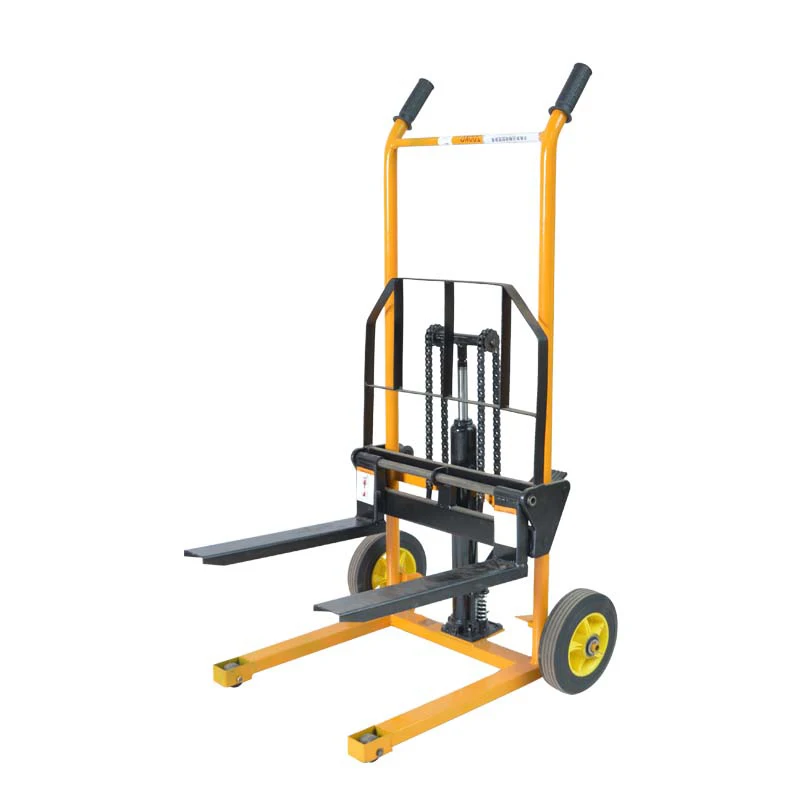 Small Hydraulic Manual Forklift Miniature Manual Stacker Lightweight Household Loading And Unloading Truck Lifting Truck 200kg