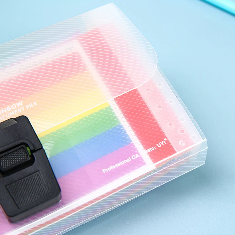 Portable Plastic A6 Expanding Wallet Bill Receipt File Folder Sorting Organizer Office Document Storage Bag Filing Products