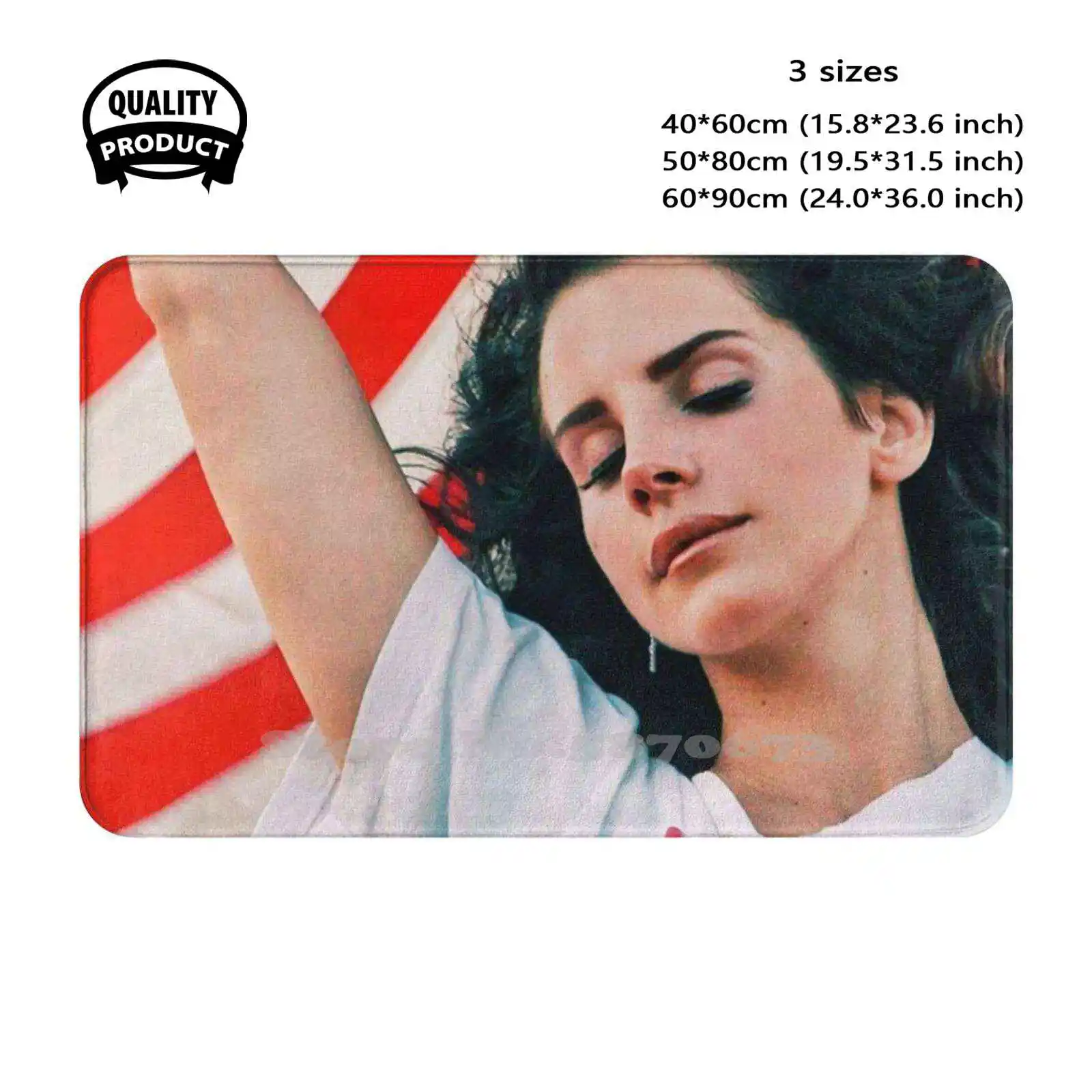 Patriot Lana Merica Soft Cushion Home Carpet Door Mat Car Rug Music Portrait Pop Del Young Beauty America Ultraviolence Rey