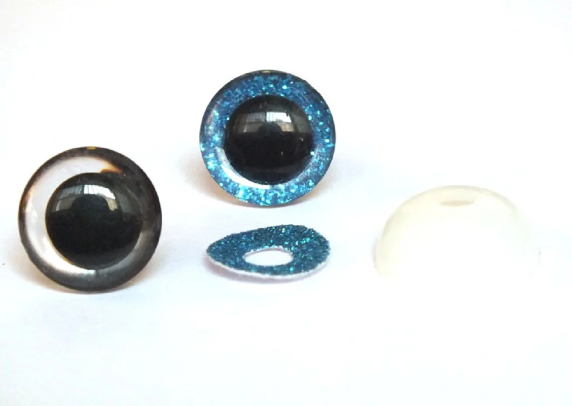 20pcs 12mm/14mm/16mm/20mm/25mm 3D Glitter Eyes Safety Puppet Toy Plush Toy Color Doll Eyes For Amigurumi Crochet Stuffed Animal