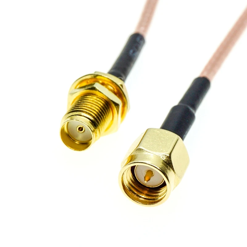 RG316 SMA Male To SMA Female Bulkhead Crimp connector Coax RF Extension Cable Coaxial  Jumper Pigtail