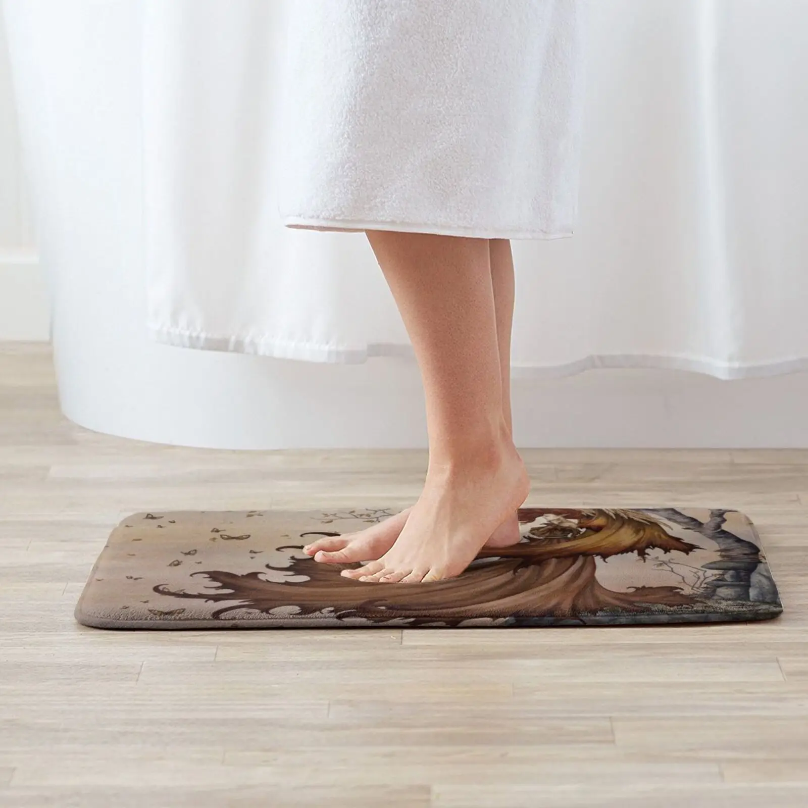 Passage To Autumn Entrance Door Mat Bath Mat Rug Autumn Fall Fairy Faery Amy Brown Anti-Slip Bedroom Kitchen Foot Mat Floor