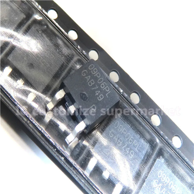 10PCS/LOT NWE 09P06PL SPD09P06PLG TO-252 -60V -9.7A  SMD Transistor