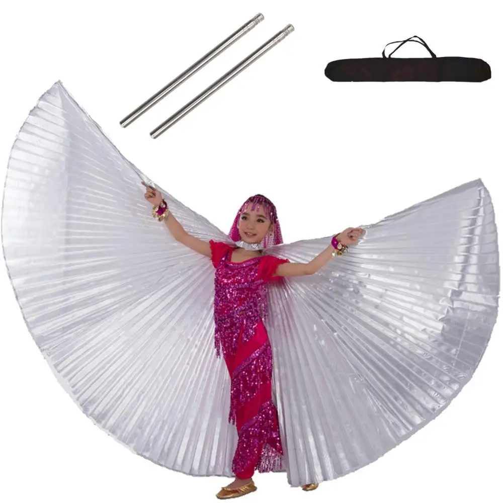 Belly Dance Wings Isis Wings Bellydance Children Robs Sticks Bag Belly Dancing Costumes Belly Dance Egypt Girls Kids Gold Black