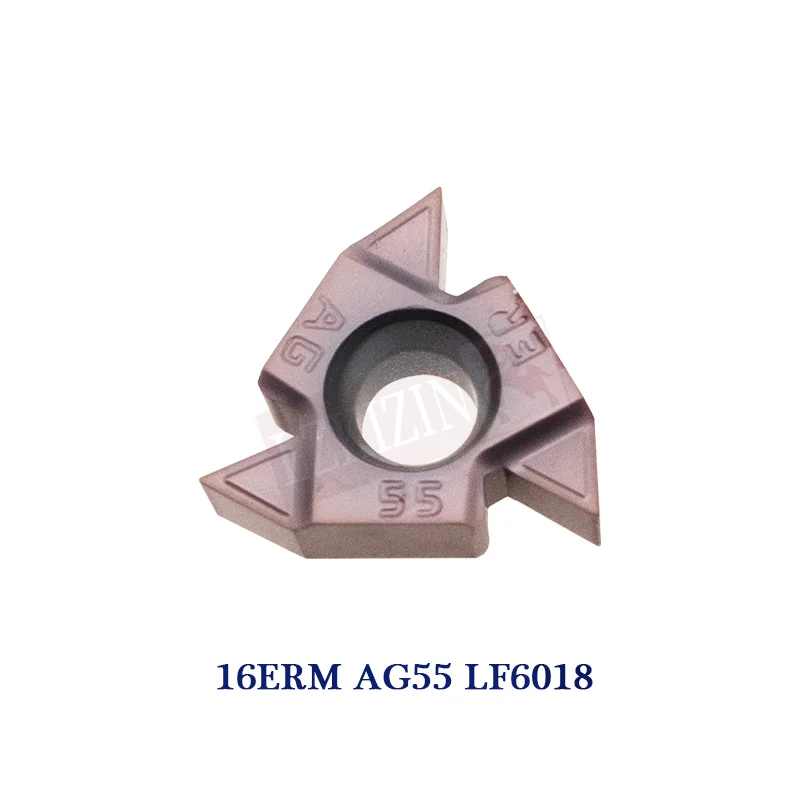 10PCS คาร์ไบด์แทรก16ERM 16IRM 11W 14W AG55 AG60 LF6018 Indexable Threading ใบมีดเครื่องกลึง CNC เครื่องมือสำหรับสแตนเลส