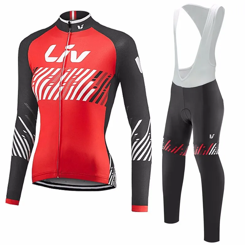 

LIV Cycling Jersey Suit Women Long Sleeves Cycling Clothing Sportswear Outdoor MTB Ropa Ciclismo Bib Pant Bike Clothing 2022