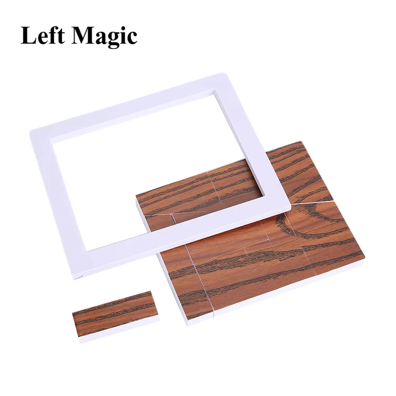 Miracle Block ( Wood Grain ) Magic Tricks Area Never Change Puzzle Magic Building Block Close Up Porps Perpetual Puzzle By Tenyo