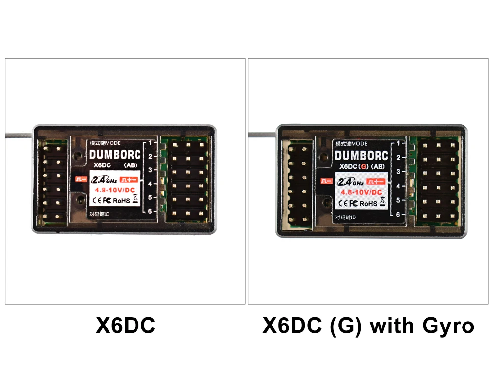 RC servo DUMBORC X6F/X6FG/X6DC/X6DCG 2.4G 6CH rádio ovládání systém přijímač pro X4 X5 X6 X6P rádiový vysílač RC auto loď