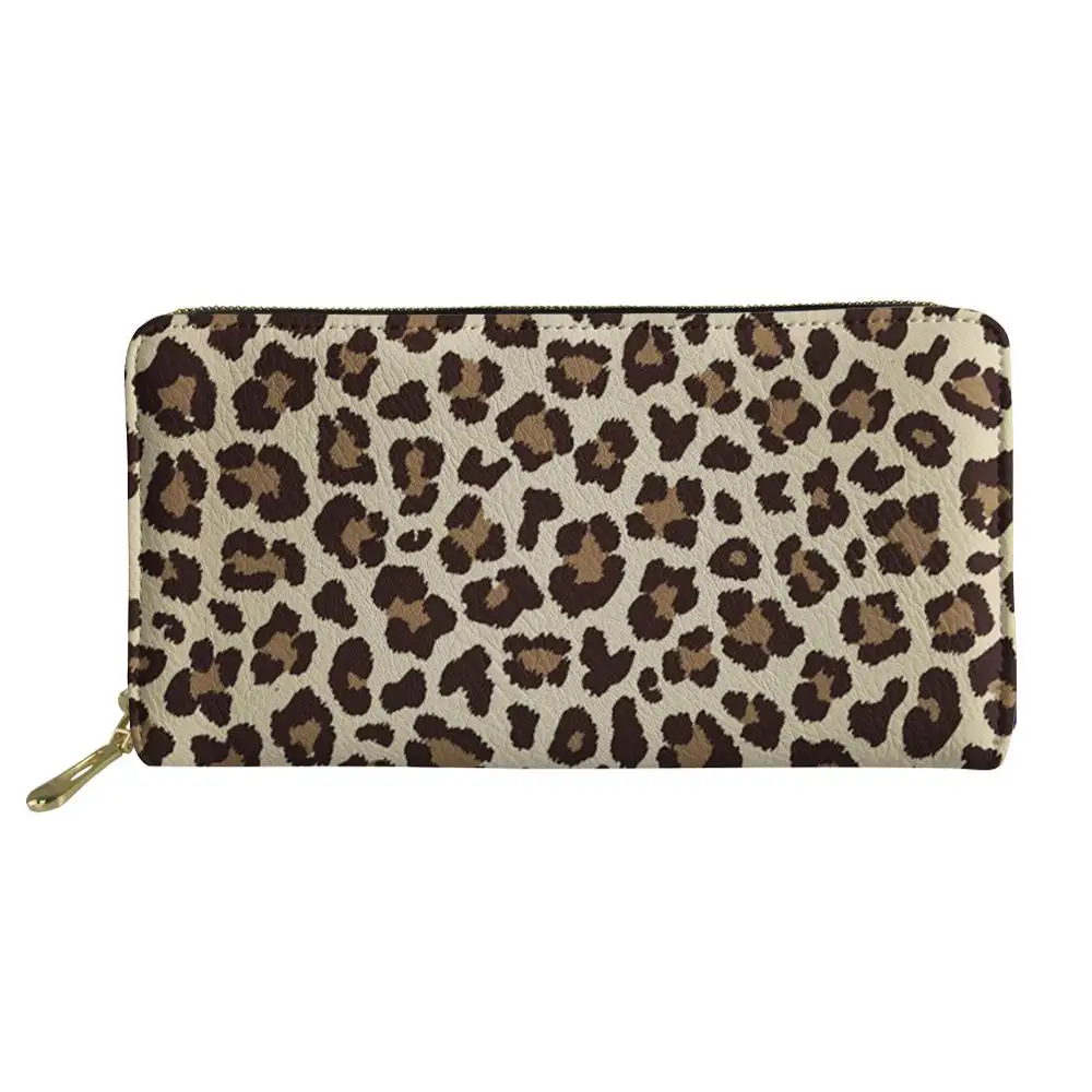 

2020 New Lady Leather Wallet Money Bags Leopard Printing Ms Clutch Girl Credit Card Holder Woman Bag