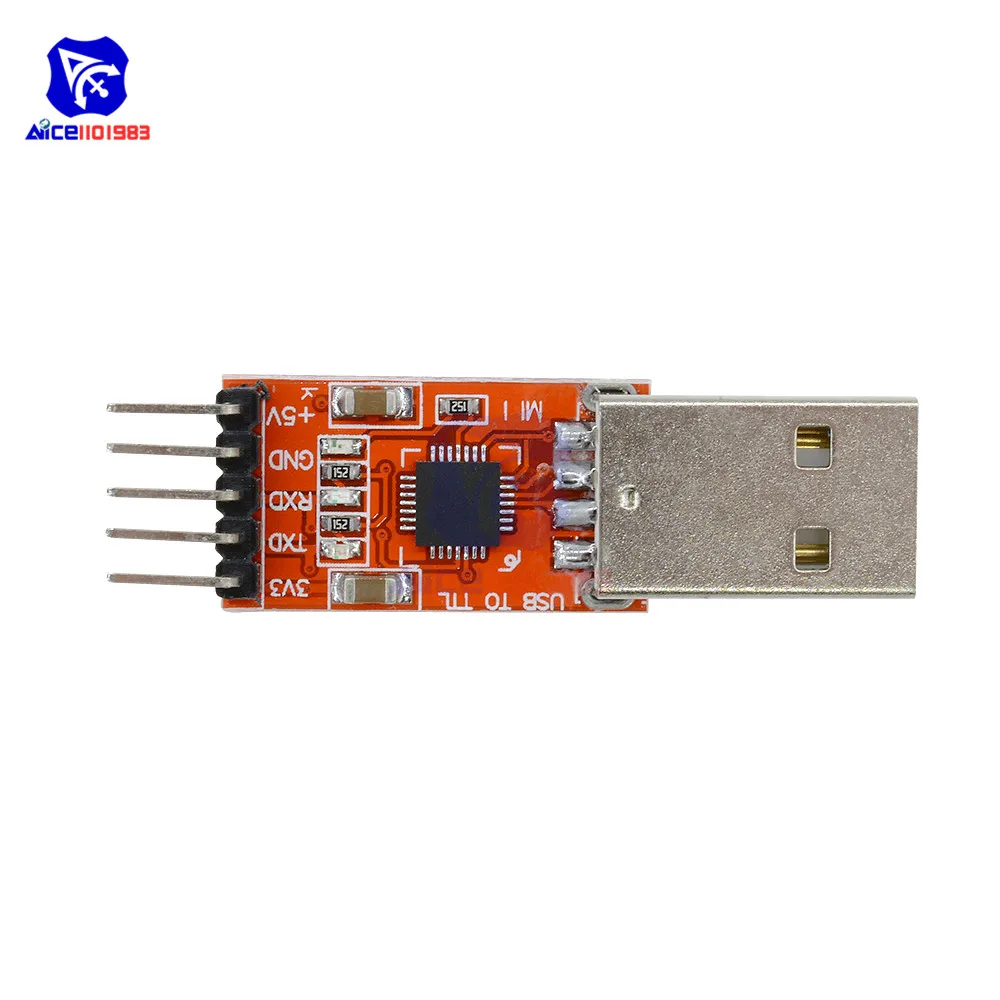 diymore CP2102 USB to UART TTL Serial STC Programmable Module PL2303 Super Brush Line for Arduino with 4 Pin Dupont Jumper Wire