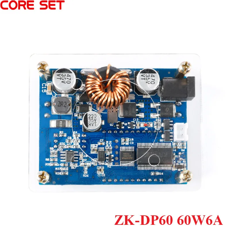 ZK-DP60 Step Down Up Power Supply Module 60W6A High-Power Adjustable Buck Boost Power Module With LCD Display Shell New