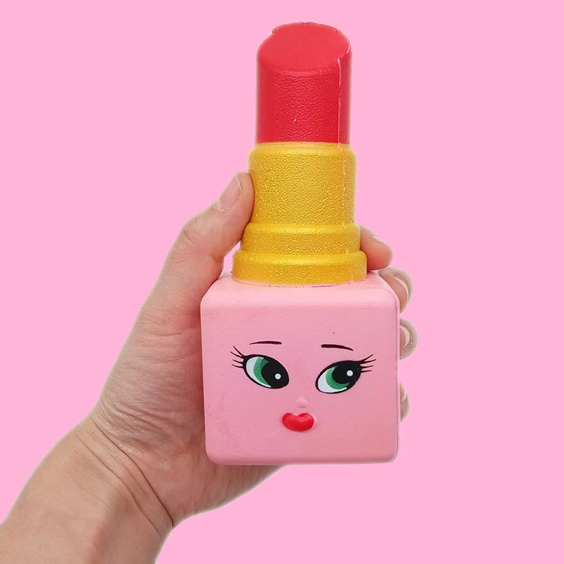 Nieuwe Squishy Kawaii Hot Zachte Schoonheid Lippenstift Langzaam Stijgende Squeeze Stress Speelgoed Squishy Stress Funny Kids Speelgoed Gift