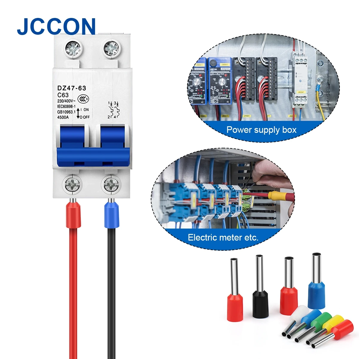 2120Pcs Cable Wire VE Style Connector Electrical Tube Terminals Pre-Insulated Crimping Sleeve Terminal Suit Assorted Kit