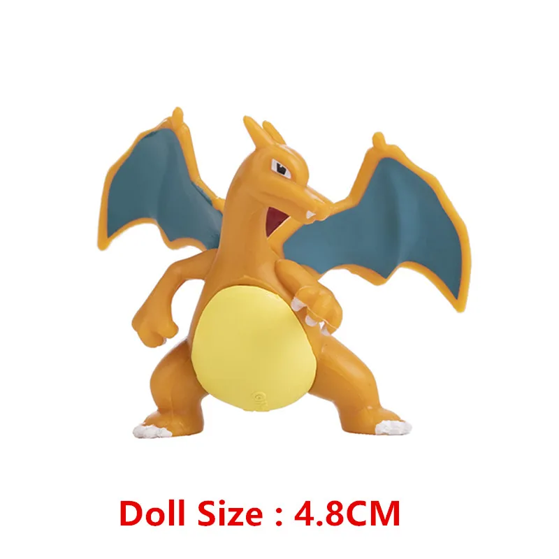 Pokemon-Figuren 3-9 cm Cartoon-Film-Anime-Figur Glurak Pikachu Mewtu Taschenmonster Actionfiguren Modell Geschenke