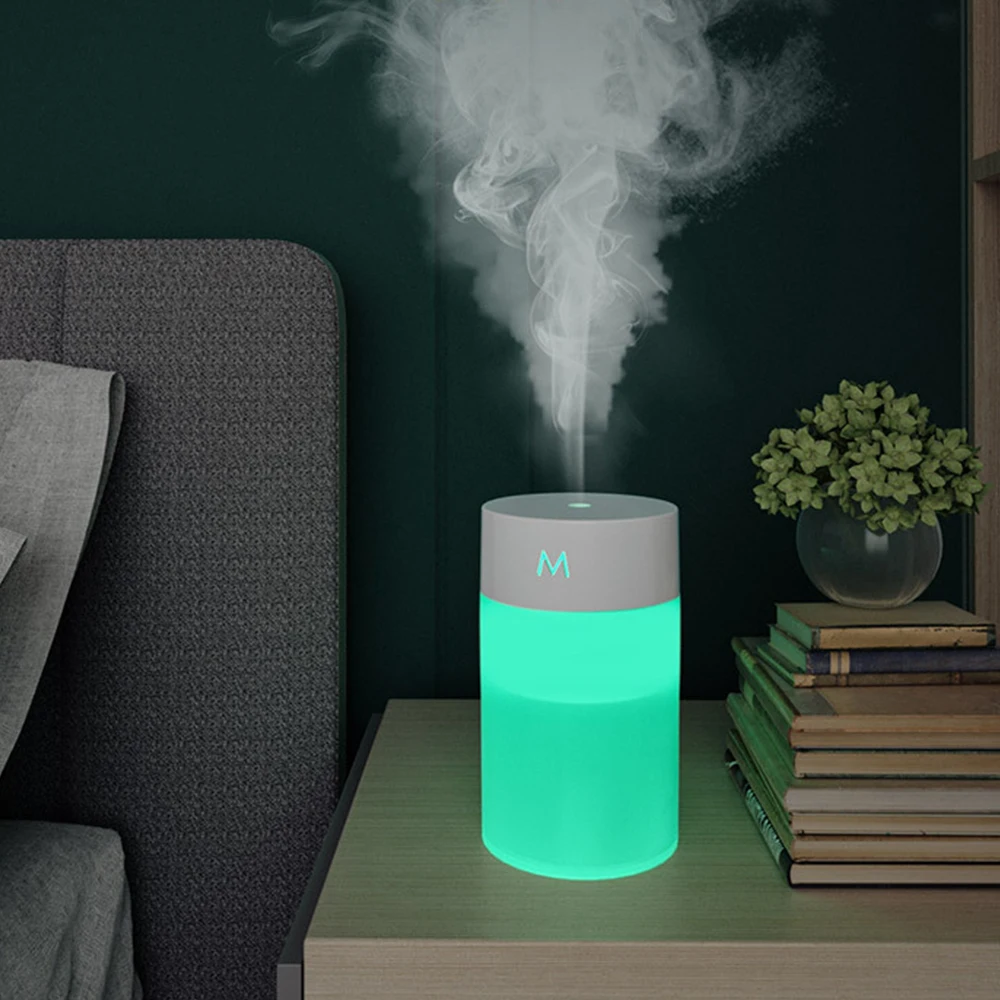 Umidificatore diffusore capacità Usb piccolo grano ultrasuoni Air Mist Maker con LED Night Lamp Mist Maker umidificatore silenzioso