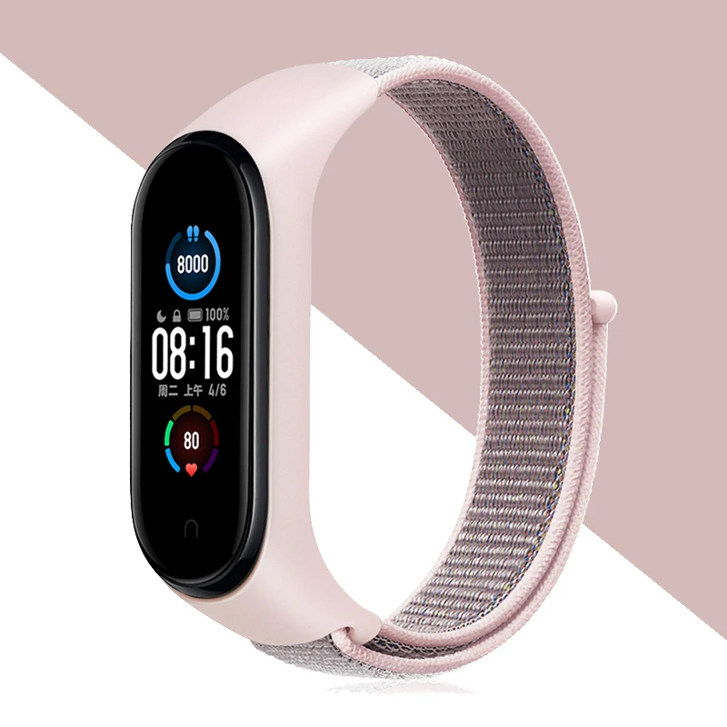 Nylon Loop Bracelet For Xiaomi Mi Band 7 Strap Sport Smart Watch Wristband Correa For Xiaomi Mi band 3 4 5 6 7 NFC Accessories