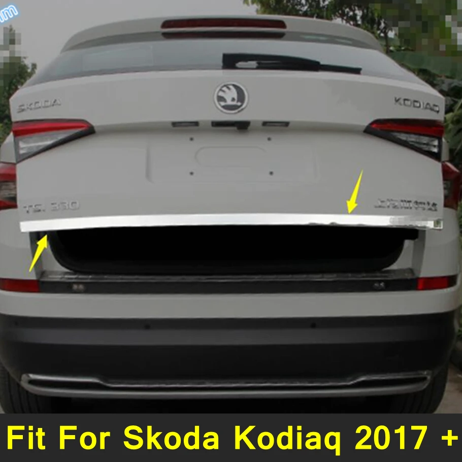 

Lapetus Stainless Steel Car Styling Rear Trunk Lid Protector Strip Cover Trim For Skoda Kodiaq 2017 - 2022 External Spare Parts