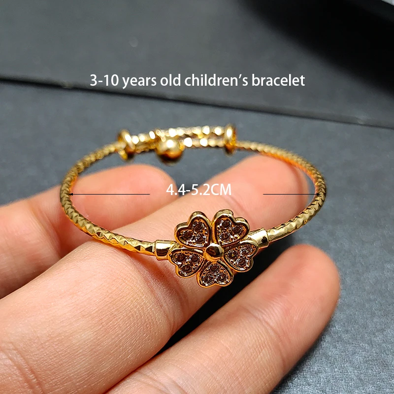 20 Styles Dubai Gold Color Baby Bangles For Kids Baby Promotion Sale Child Birthday Gifts Children'S Bracelets