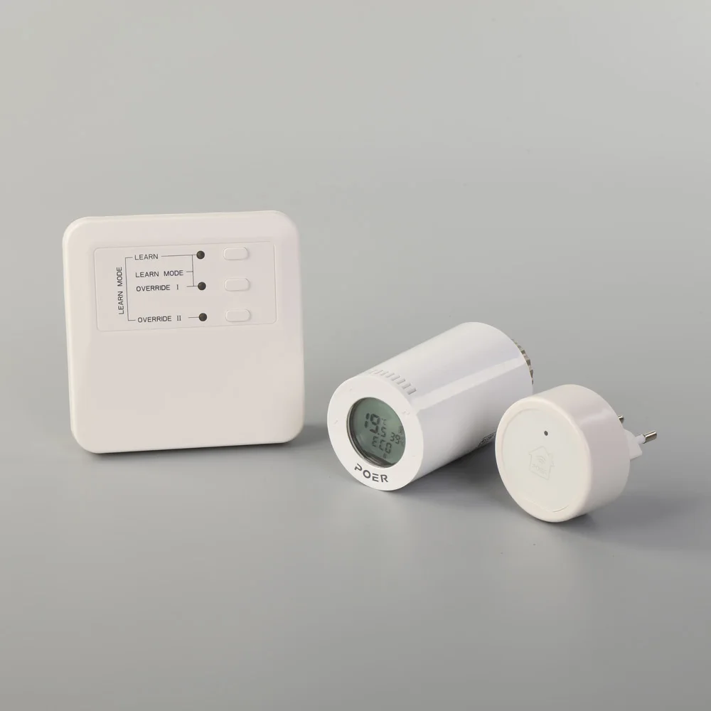 Slimme thermostatische radiatorventiel WiFi-thermostaat Thermoregulator Vochtigheidsweergave Werkt met Alexa Alice en Google Assistant