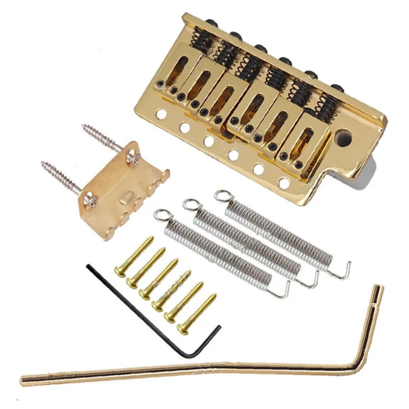 EIN Satz Linkshänder E-Gitarre Brücke Sattel Einzelne Tremolo Brücke System Verdickte Basis Gitarre Zubehör Teile – Detail 2