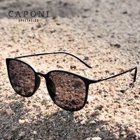 CAPONI-gafas de sol ovaladas para hombre, lentes fotocromáticas polarizadas, protección UV, superligeras, de tamaño pequeño, BS520 gafas de sol hombre lentes de sol gafas en tendencia marcas originales de lujo