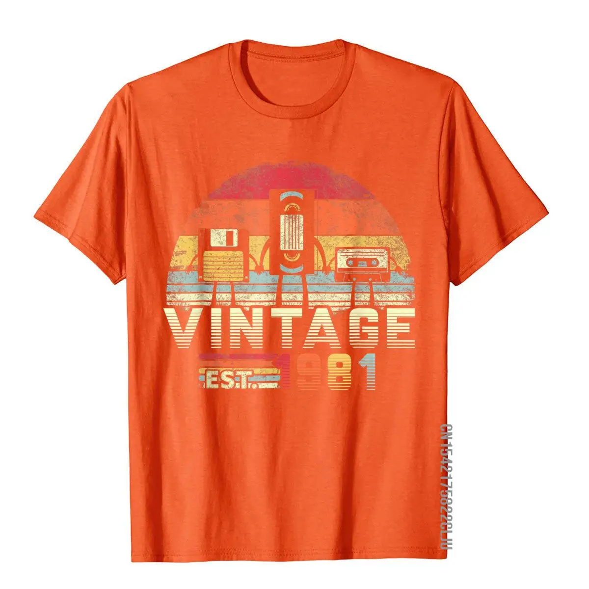 1981 Shirt. Vintage 40th Birthday Gift Funny Music Tech T-Shirt Vintage Tops Shirts Cotton Youth T Shirts Summer High Quality