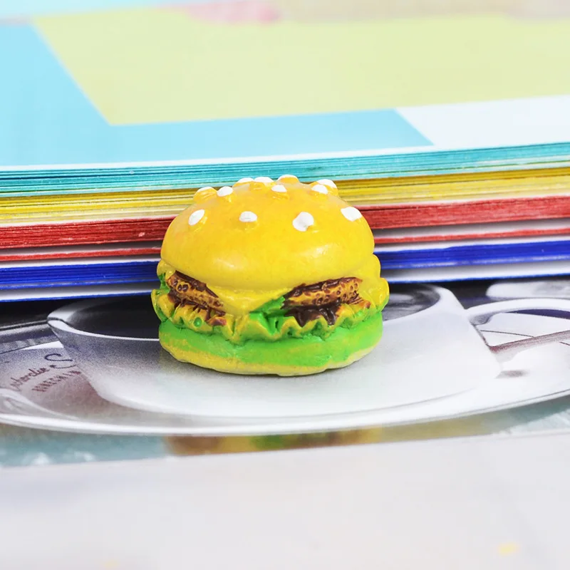 Resin Flatback Kawaii Simulation Food Hamburger For Filler DIY Cake Ornament Scrapbooking Decoration