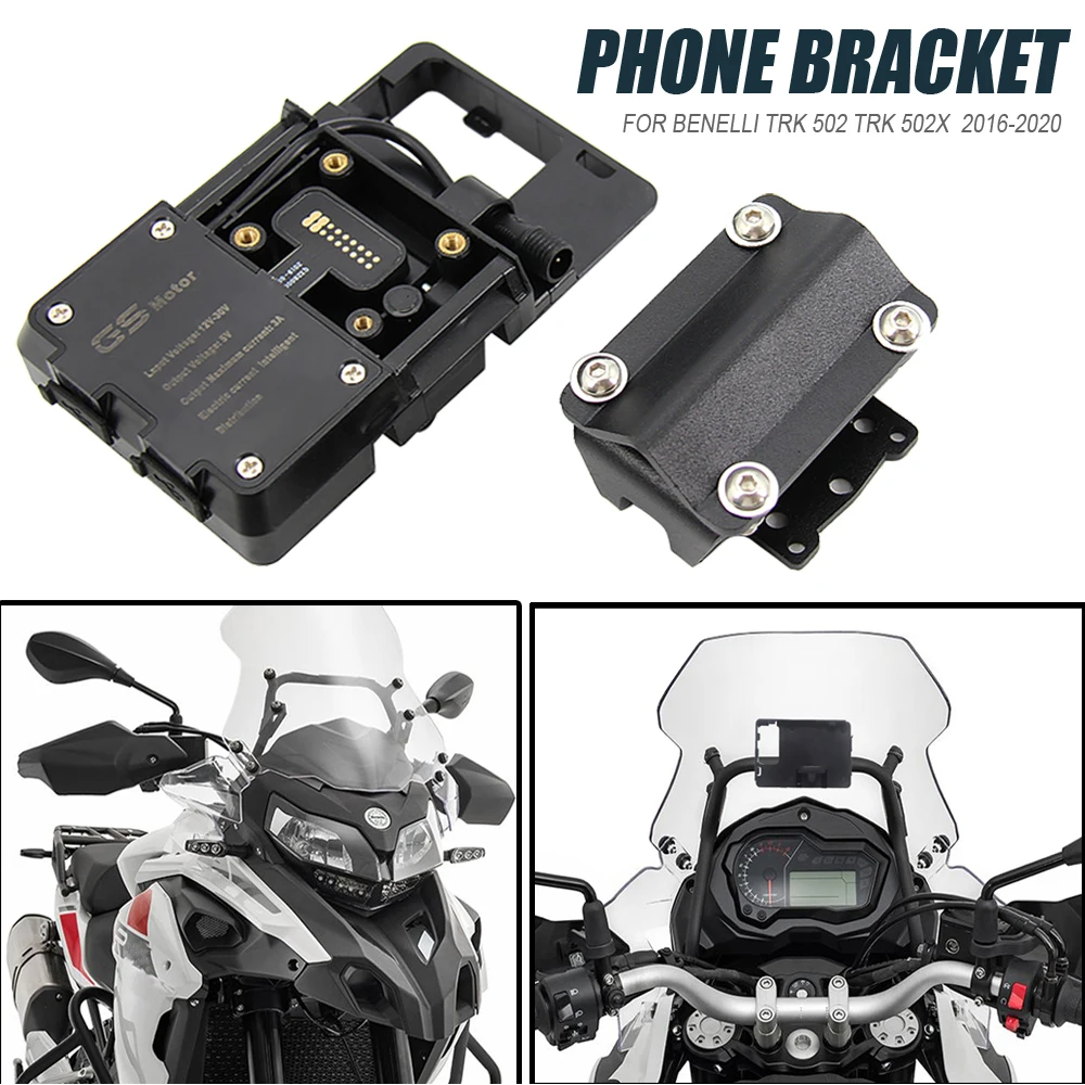 

Motorcycle Navigation Bracket Mobile Phone GPS Plate Bracket Support Phone Holder For BENELLI TRK502 TRK 520X Jinpeng TRK502 X