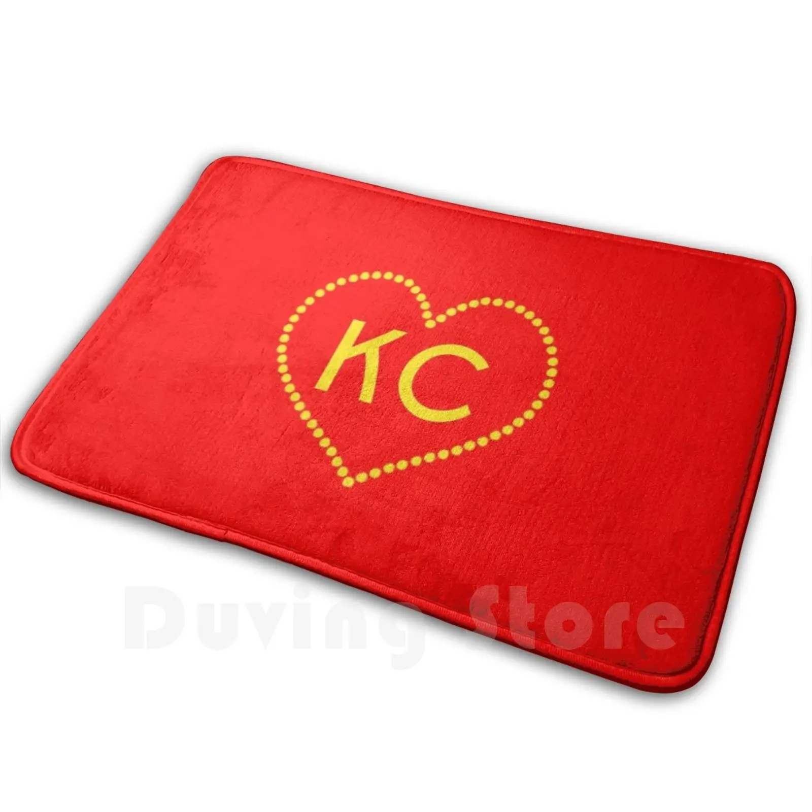 Kansas City Kc Heart I Love Kc diseño alfombra alfombra antideslizante alfombras dormitorio jefes Kansas City fútbol Missouri