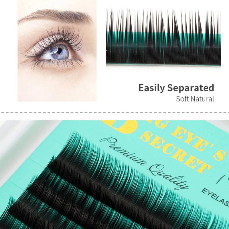 Big Eye's Secret Faux Mink Lashes Individual Eyelash High Quality Soft Natural Light False Eyelashes Extension Back to School