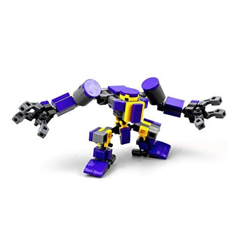 4PCS Robot Model Dolls Boys Toys Mecha Warrior Building Blocks Action Figure Kits Toys For Children Assemble Anime Figure