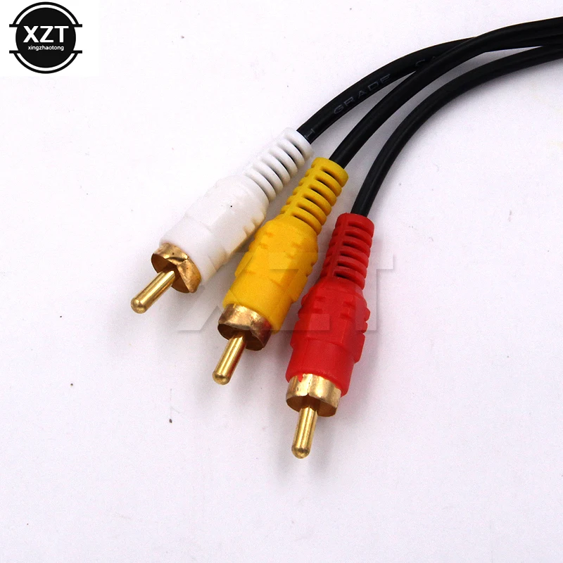 150cm 3 RCA to 3 RCA Composite Audio Video AV Cable Cord Male to Male Plug Connect TV DVD Cameras