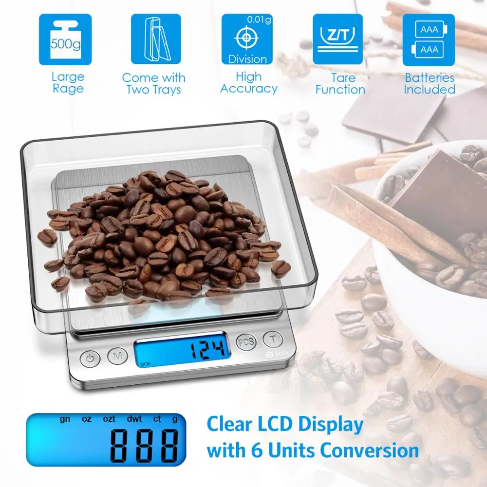 

500g*0.01g Precision Balance Jewelry Pocket Scale Digital Kitchen Scale Tea Calibration Portable Mini Weight Machine