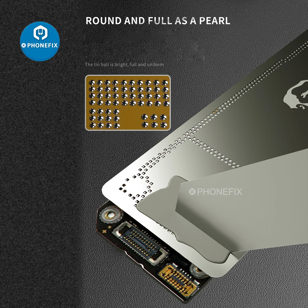 Thợ Cơ Khí 3D-12Pro Giữa Khung Reballing Stencil 2 Mặt Định Vị Tín Trồng Thép Lưới Cho iPhone 12/12 Pro Sửa Chữa