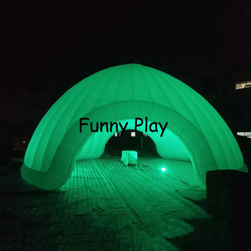 Party product wedding tent colorful led inflatable dome tent Outdoor 10m inflatable party house led light for exhibition