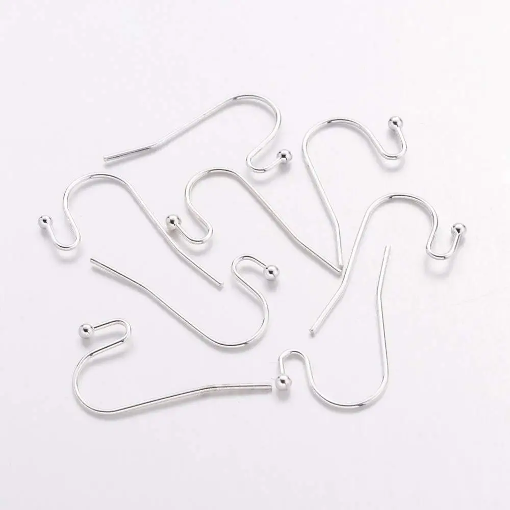 20Pcs 21x12x2mm Stainless Steel Earring Hooks S-Shape Earring Wires For Jewelry Making Supplies Wholesale