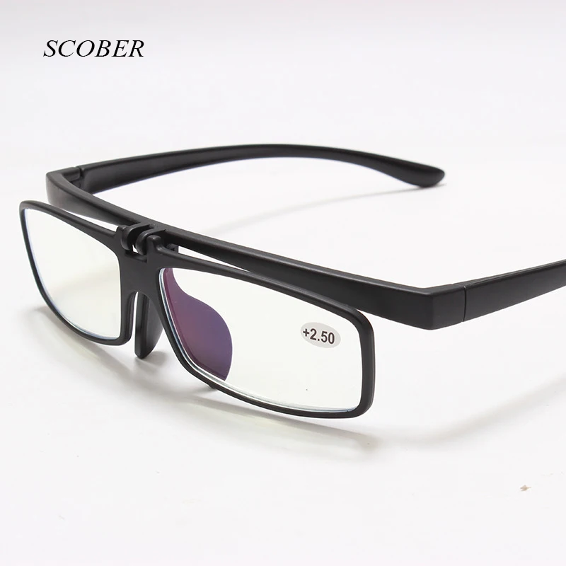 

2020 New Flip Reading Glasses Men Anti-blue Reading Glasses Women Anti-fatigue UV400 presbyopic lenses