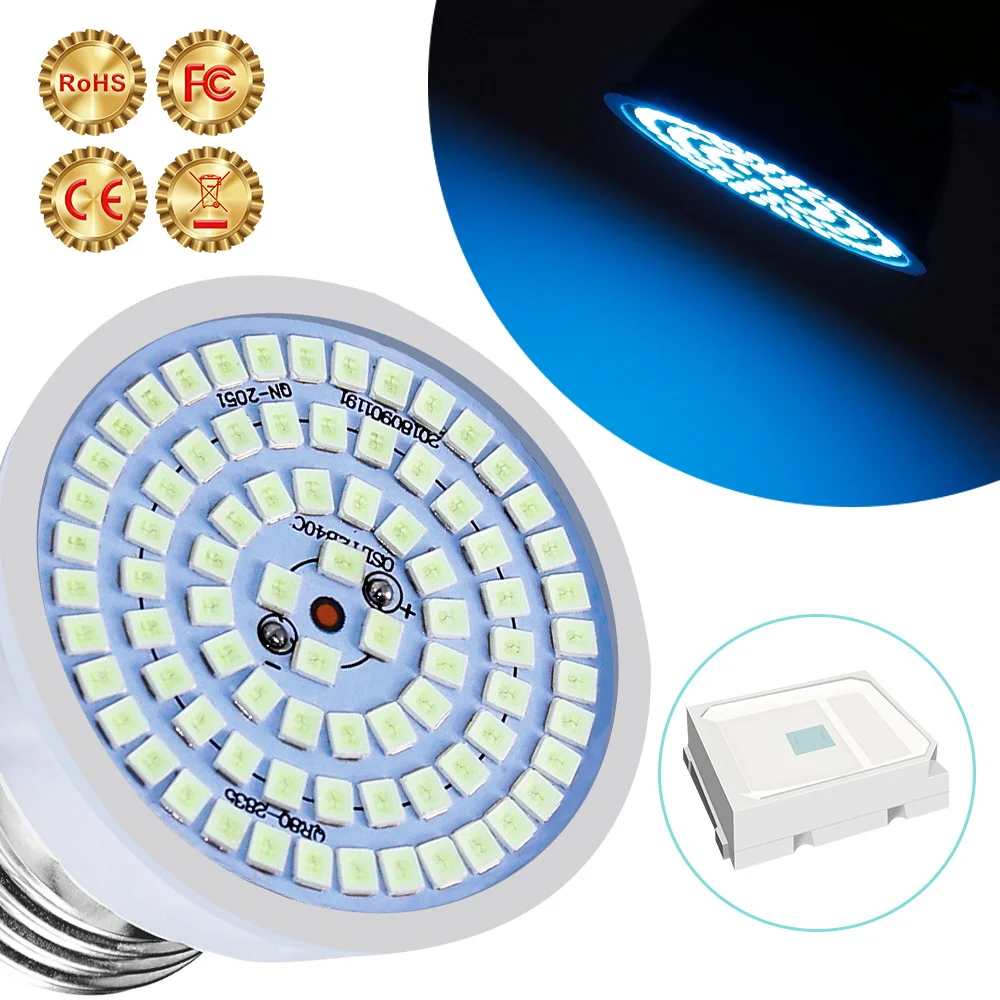 E27 Led UV Sterilizer Light E14 Ultraviolet Lights GU10 Ozone Lamp Led MR16 UVC Germicidal Lampada LED 220V Disinfection Bulb