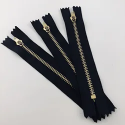 5pcs 4# Copper Zipper Black Zipper Tape Jeans Zippers Fastener Casual Pants Zipper Slide Fastener Belt DIY Sewing Accessories