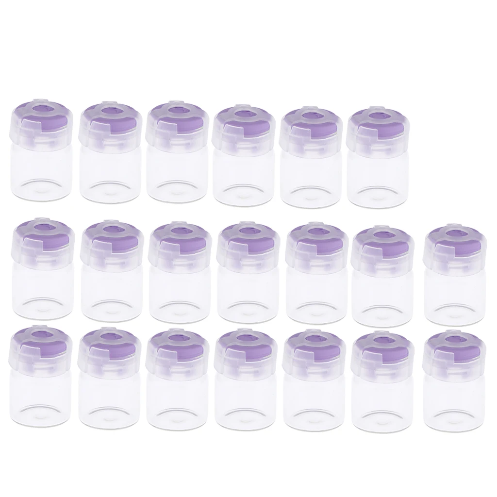 20Pieces Empty Sealed Sterile Serum Powder Vials 3g Small Glass Bottle Containers - Refillable Bottles & Accessories