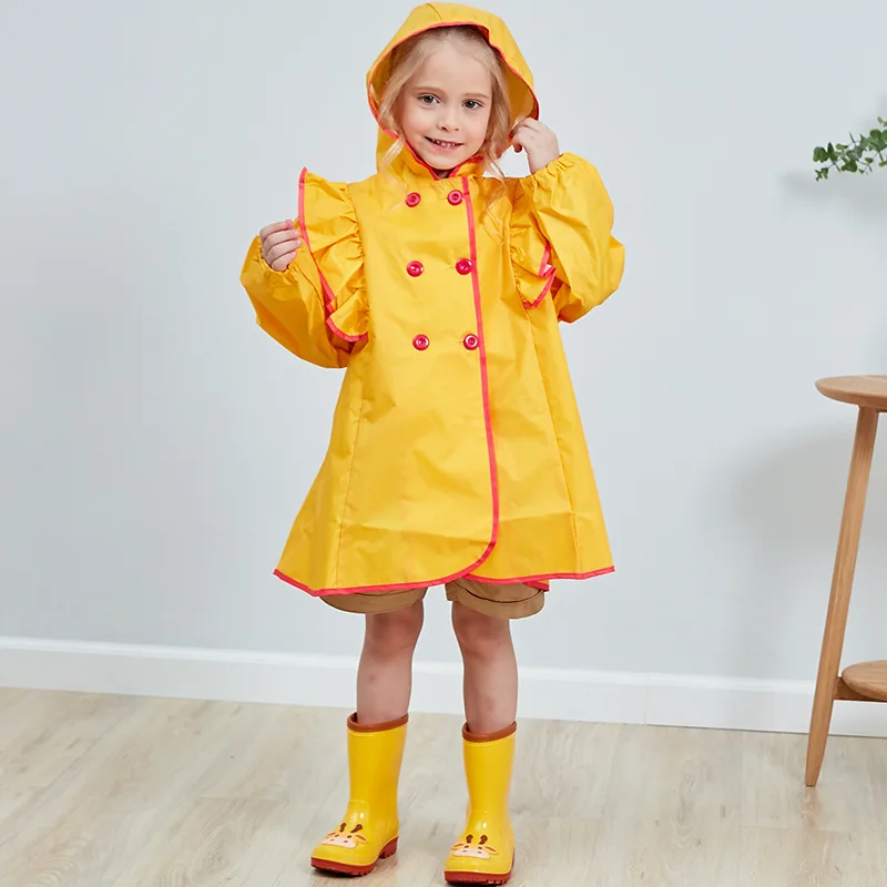 2023 Baby Raincoat for Girls Waterproof Lovely Rain Coat for Kids Rainwear Outdoor Rain Tools Children Outdoor for 3T 4T 5T