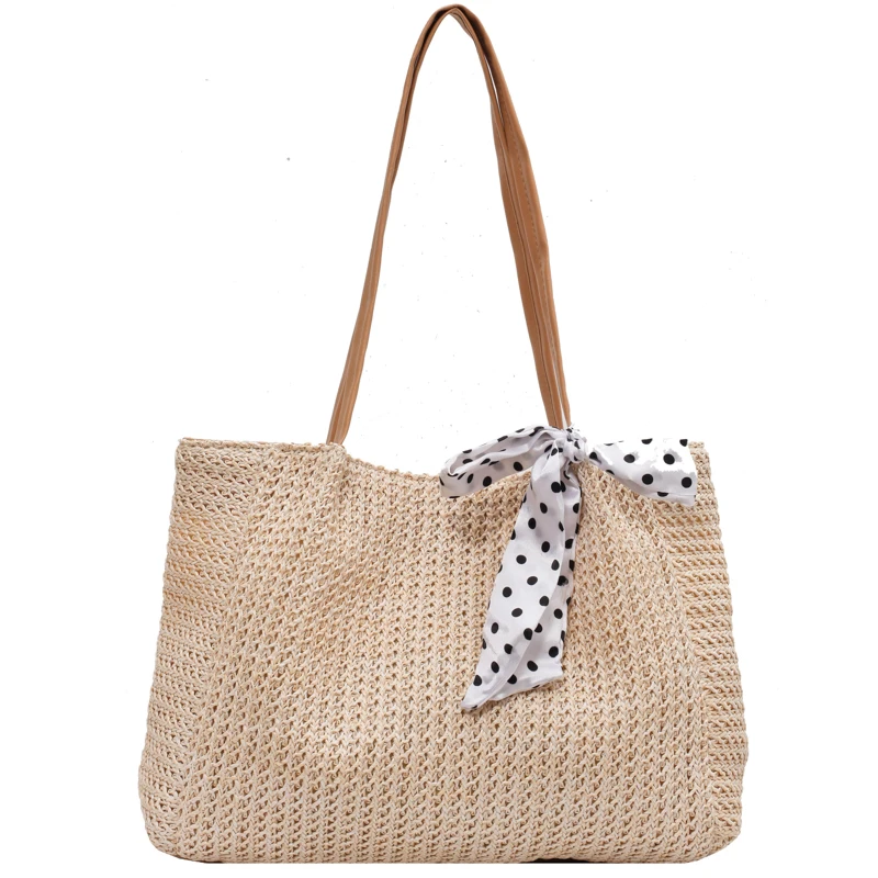 casual straw women shoulder bags wicker woven handbags rattan summer beach bag large capacity tote lady big purses shopper new