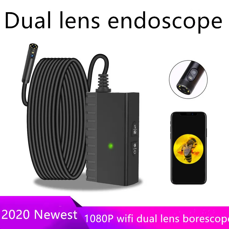 

5.5mm 5MP 1944P/1080P Dual Lens WIFI Endoscope Water-proof Wireless Inspection Borescope Camera