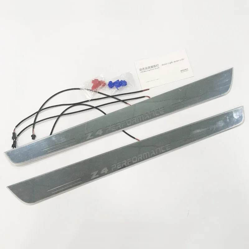 LED Door Sill Lights For BMW Z4 E85 E86 E89 G29 Plate Guard Pathway Welcome Car Scuff  Moving Led Pedal Lamps
