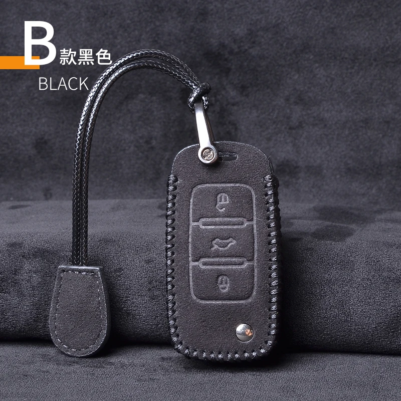 Funda de cuero para llave de coche VW Volkswagen Polo Golf Passat Beetle Caddy T5 Up Eos Tiguan Skoda A5 SEAT Leon Altea Flip cubierta remota